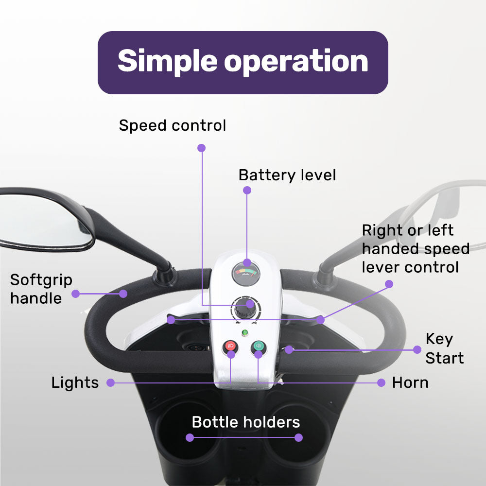Mobility & Accessibility: EQUIPMED Mobility Scooter For Elderly Motorized Electric Older Adults 4 Riding