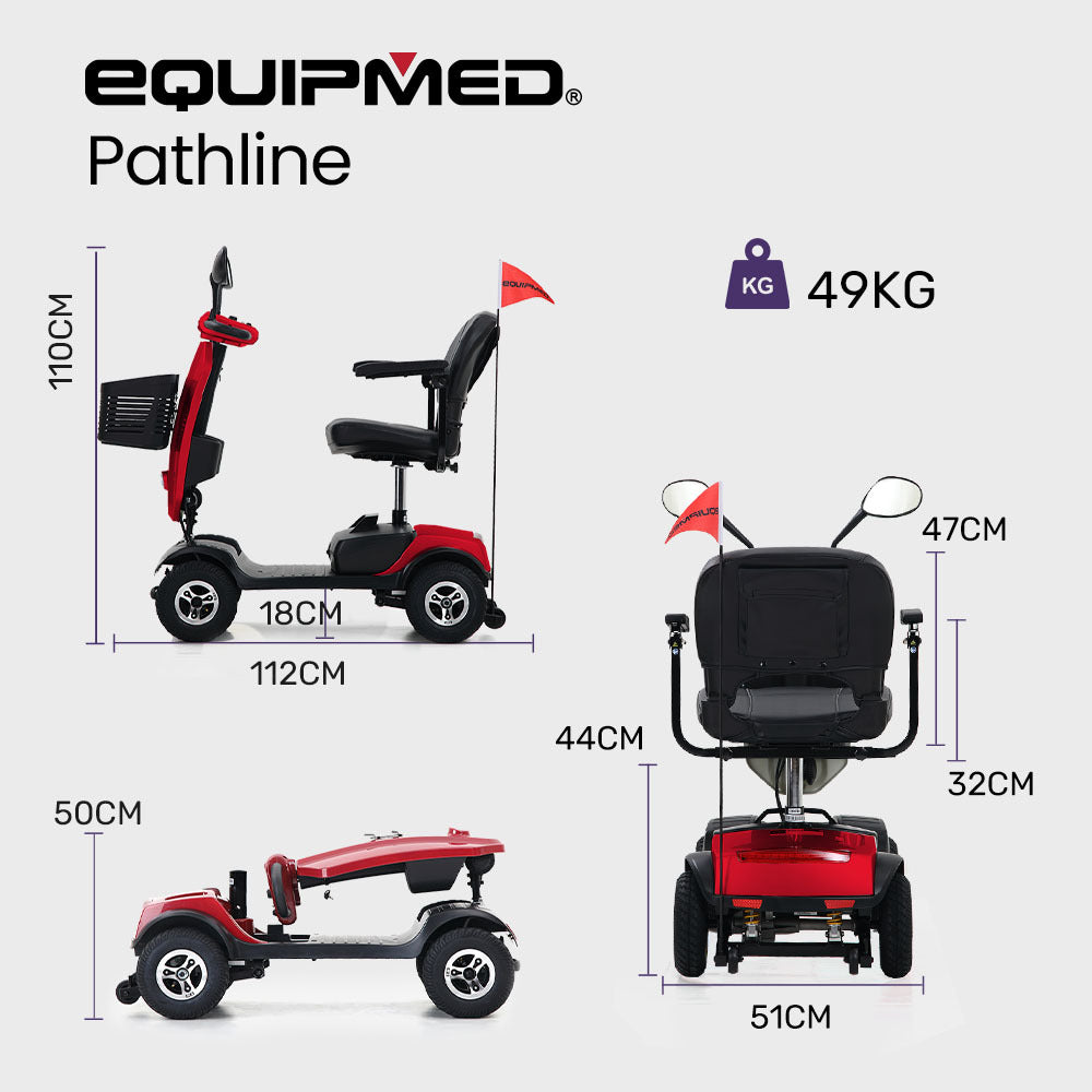 Mobility & Accessibility: EQUIPMED Mobility Scooter For Elderly Motorized Electric Older Adults 4 Riding