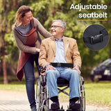 Mobility & Accessibility: EQUIPMED 24 Inch Portable Folding Wheelchair 24" Mobility Wheel Chair Alloy, Senior Elderly Aid