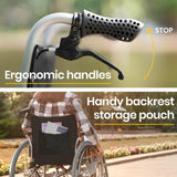 Mobility & Accessibility: EQUIPMED 24 Inch Portable Folding Wheelchair 24" Mobility Wheel Chair Alloy, Senior Elderly Aid