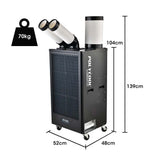 Portable Air Conditioners: POLYCOOL 4.5kW Portable Industrial Spot Cooler, with Twin Cooling Ducts, 15A Plug
