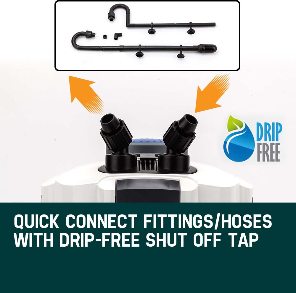 Aquarium Filters & Pumps: PROTEGE Aquarium External Canister Fish Tank Pump Pond Pressure Filter Garden 1250 L/H