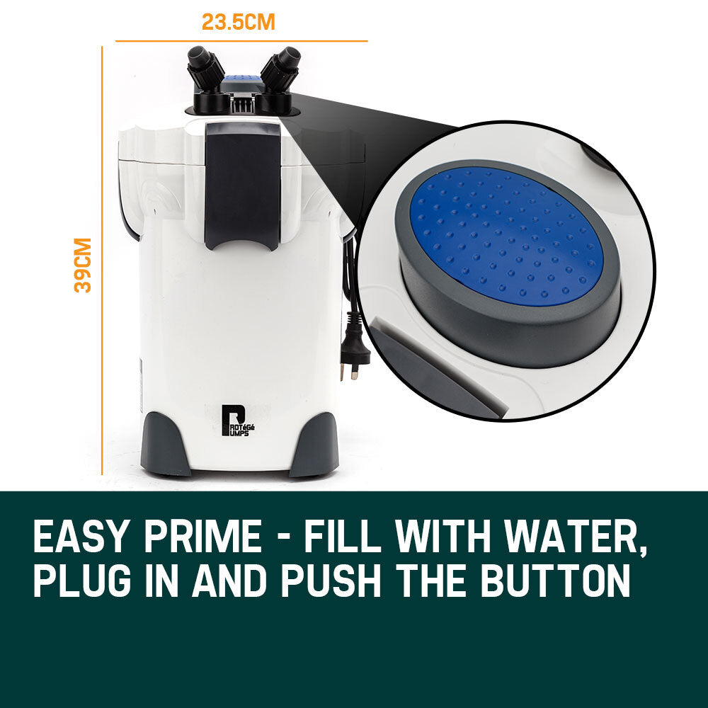 Aquarium Filters & Pumps: PROTEGE Aquarium External Canister Fish Tank Pump Pond Pressure Filter Garden 1250 L/H