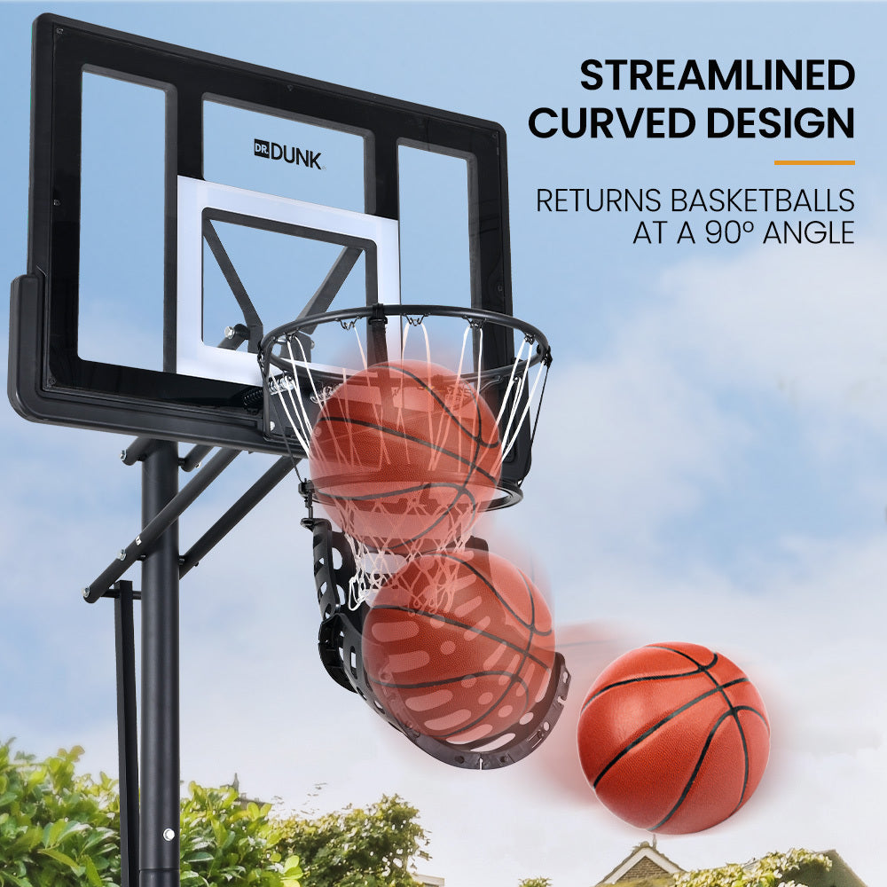 Basketball & Basketball Accessories: DR. DUNK Basketball Return System, with 360 Degree Universal Attachment