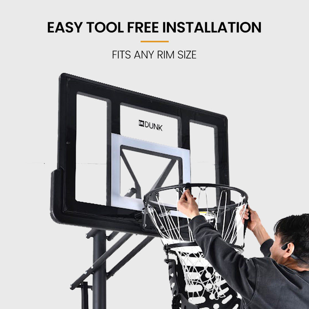Basketball & Basketball Accessories: DR. DUNK Basketball Return System, with 360 Degree Universal Attachment