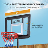 Basketball & Basketball Accessories: DR. DUNK Portable Kids Basketball Hoop Stand System, 1.15m to 1.60m Height Adjustable