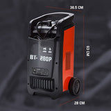 Power Banks & Chargers: ROSSI 280 Amp Car Battery Charger, 12v/24v Jump Starter, for ATV Boat Truck Tractor, 15A Plug