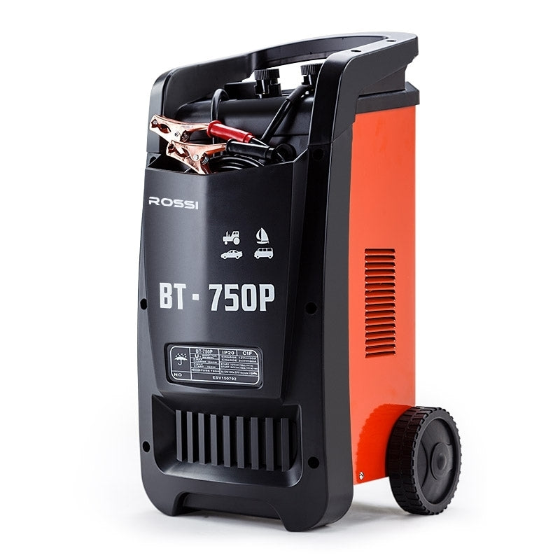 Power Banks & Chargers: ROSSI 750 Amp Car Battery Charger, 12v/24v Jump Starter, for ATV Boat Truck Tractor, 15A Plug