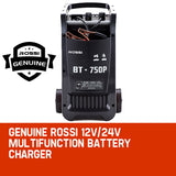 Power Banks & Chargers: ROSSI 750 Amp Car Battery Charger, 12v/24v Jump Starter, for ATV Boat Truck Tractor, 15A Plug