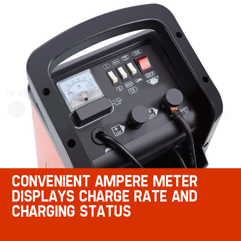 Power Banks & Chargers: ROSSI 750 Amp Car Battery Charger, 12v/24v Jump Starter, for ATV Boat Truck Tractor, 15A Plug