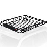 BULLET Car Roof Rack, 123 x 102 x 12cm Universal Luggage Carrier Steel Cage Vehicle Cargo