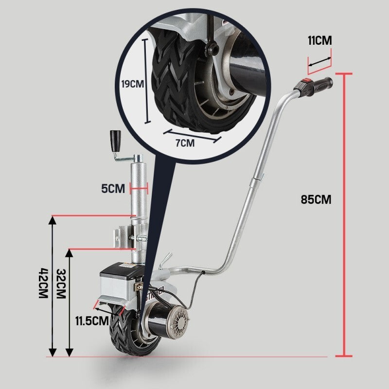 Automotive Repair & Speciality Tools: T-REX Motorised Jockey Wheel Electric Power Mover 12V 350W Caravan Trailer Boat
