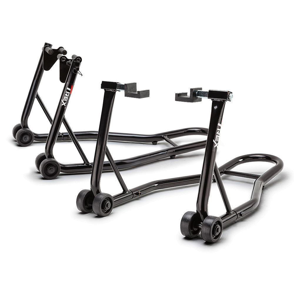 Automotive Lifts & Hoists: T-REX Motorcycle Stands Front & Rear Heavy-Duty Motorbike Lift Paddock Steel
