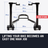 Automotive Lifts & Hoists: T-REX Motorcycle Stands Front & Rear Heavy-Duty Motorbike Lift Paddock Steel