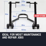 Automotive Lifts & Hoists: T-REX Motorcycle Stands Front & Rear Heavy-Duty Motorbike Lift Paddock Steel