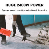 Jackhammers: Baumr-AG 2400W Pro-Grade Electric Demolition Jackhammer, with 3 Bonus Chisels, Carry Case