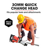 Jackhammers: Baumr-AG 2400W Pro-Grade Electric Demolition Jackhammer, with 3 Bonus Chisels, Carry Case