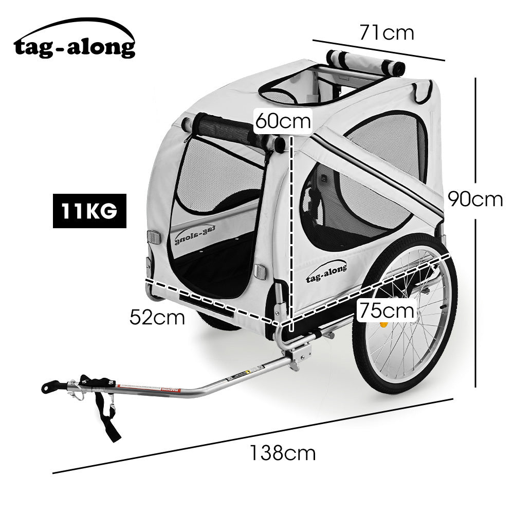 Bicycle Stands & Storage: TAG-ALONG Pet & Cargo Bike Trailer, Bicycle Pet & Cargo Trailer, Cargo Carrier, Grey