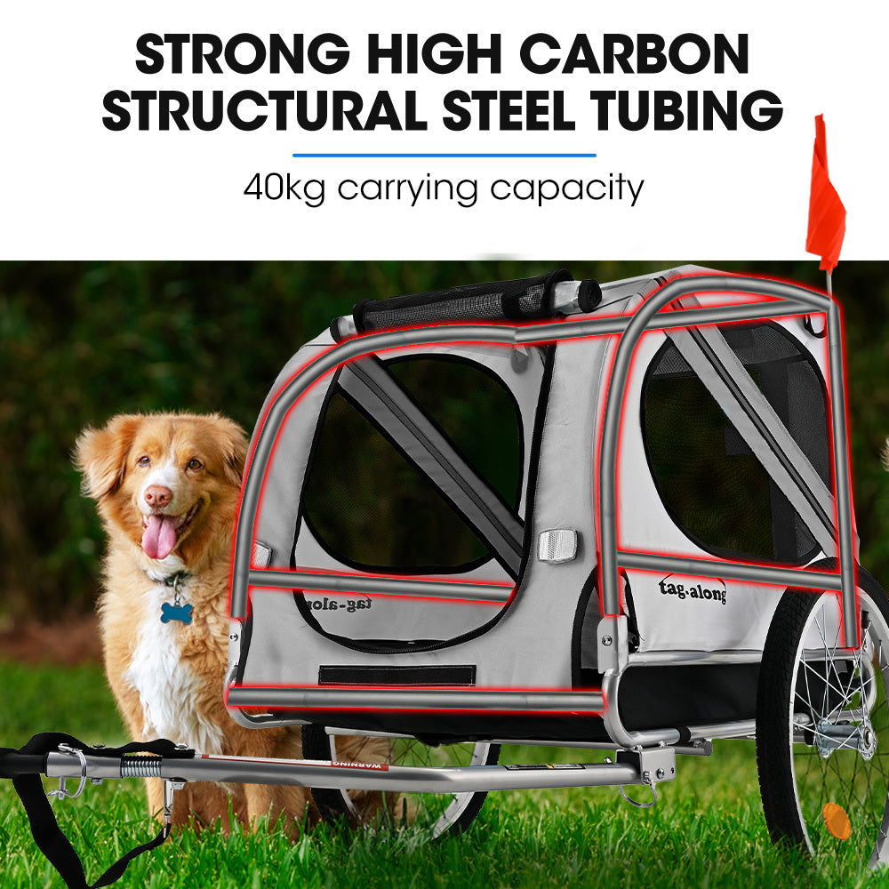Bicycle Stands & Storage: TAG-ALONG Pet & Cargo Bike Trailer, Bicycle Pet & Cargo Trailer, Cargo Carrier, Grey