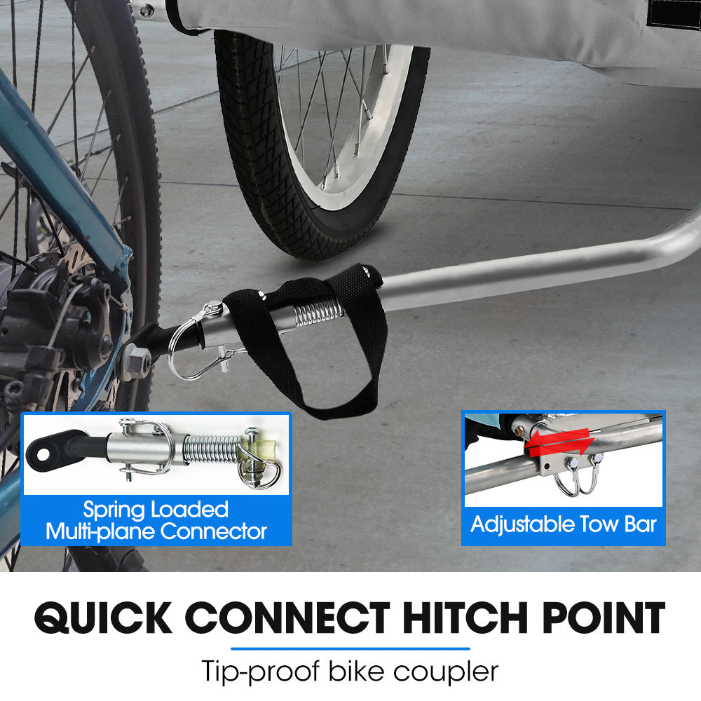Bicycle Stands & Storage: TAG-ALONG Pet & Cargo Bike Trailer, Bicycle Pet & Cargo Trailer, Cargo Carrier, Grey