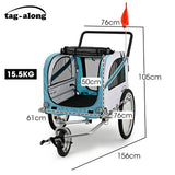 Bicycle Stands & Storage: TAG-ALONG Pet & Cargo Jogger Bike Trailer, Pull Behind Bicycle Trailer Carrier Stroller, Blue