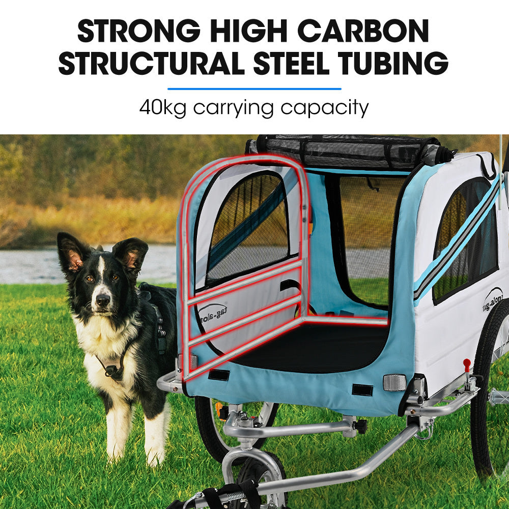 Bicycle Stands & Storage: TAG-ALONG Pet & Cargo Jogger Bike Trailer, Pull Behind Bicycle Trailer Carrier Stroller, Blue