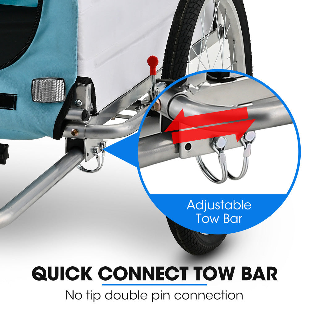 Bicycle Stands & Storage: TAG-ALONG Pet & Cargo Jogger Bike Trailer, Pull Behind Bicycle Trailer Carrier Stroller, Blue
