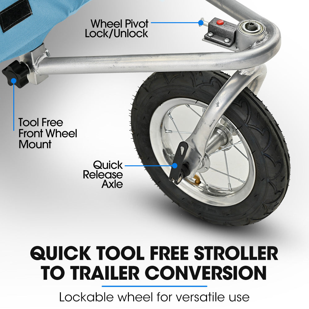 Bicycle Stands & Storage: TAG-ALONG Pet & Cargo Jogger Bike Trailer, Pull Behind Bicycle Trailer Carrier Stroller, Blue
