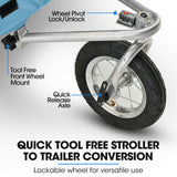 Bicycle Stands & Storage: TAG-ALONG Pet & Cargo Jogger Bike Trailer, Pull Behind Bicycle Trailer Carrier Stroller, Blue