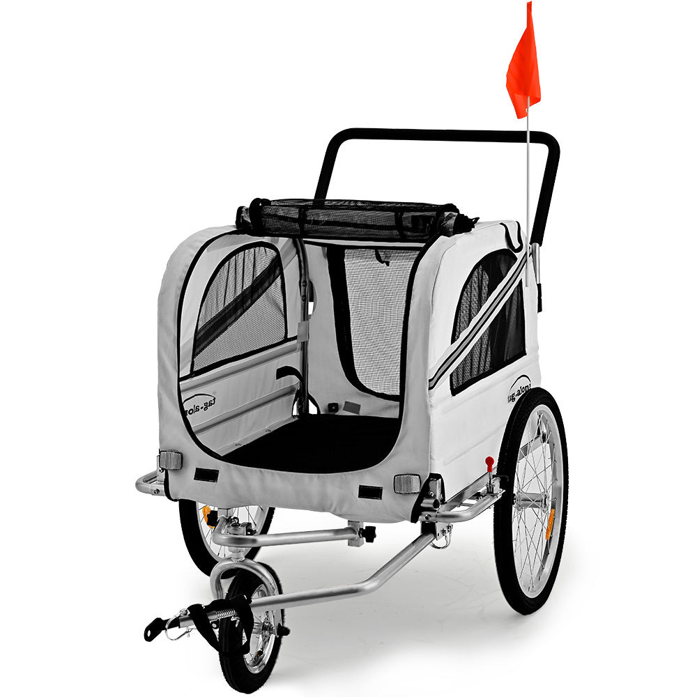 Bicycle Stands & Storage: TAG-ALONG Pet & Cargo Jogger Bike Trailer, Pull Behind Bicycle Trailer Carrier Stroller, Grey