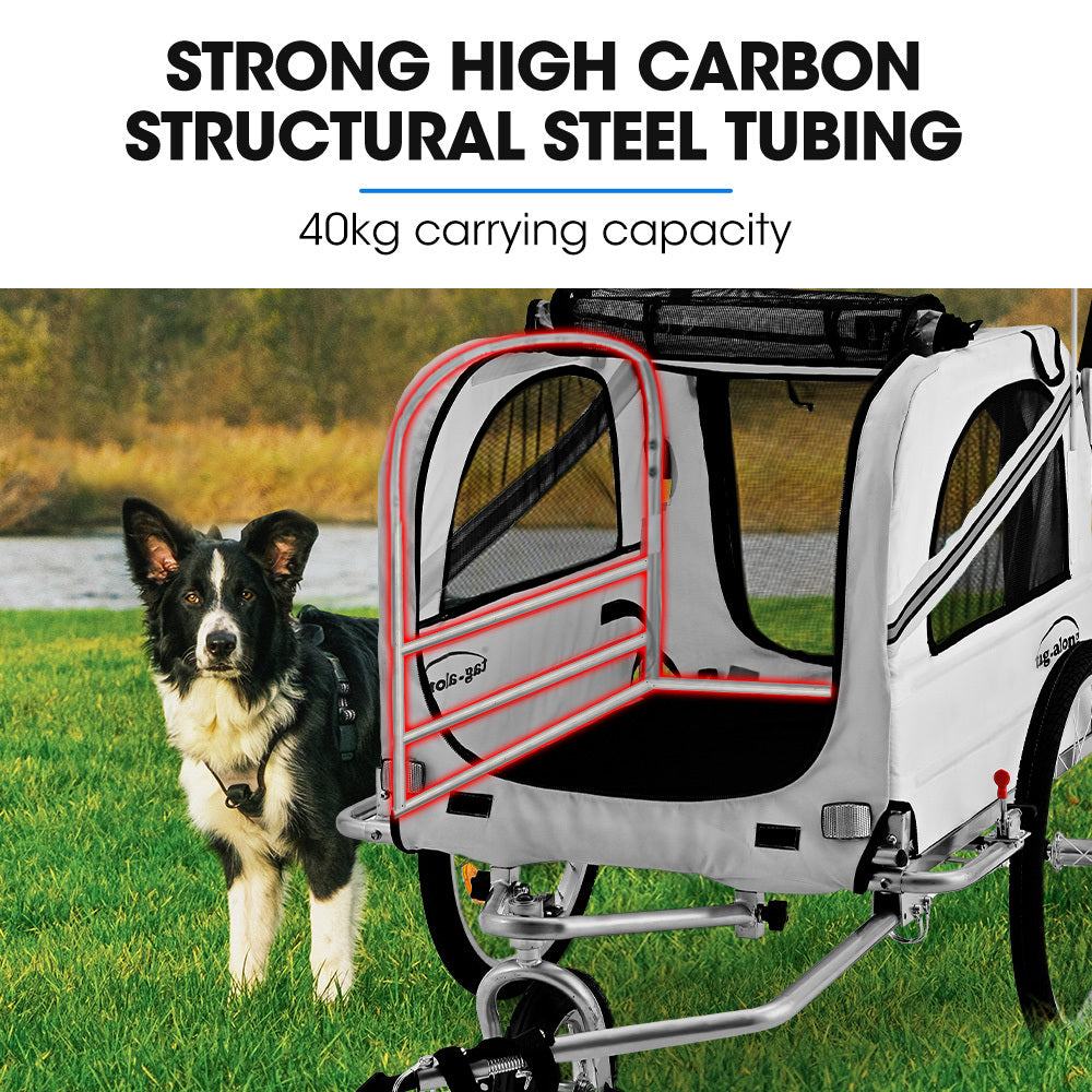 Bicycle Stands & Storage: TAG-ALONG Pet & Cargo Jogger Bike Trailer, Pull Behind Bicycle Trailer Carrier Stroller, Grey
