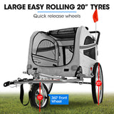 Bicycle Stands & Storage: TAG-ALONG Pet & Cargo Jogger Bike Trailer, Pull Behind Bicycle Trailer Carrier Stroller, Grey