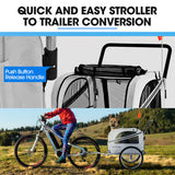 Bicycle Stands & Storage: TAG-ALONG Pet & Cargo Jogger Bike Trailer, Pull Behind Bicycle Trailer Carrier Stroller, Grey