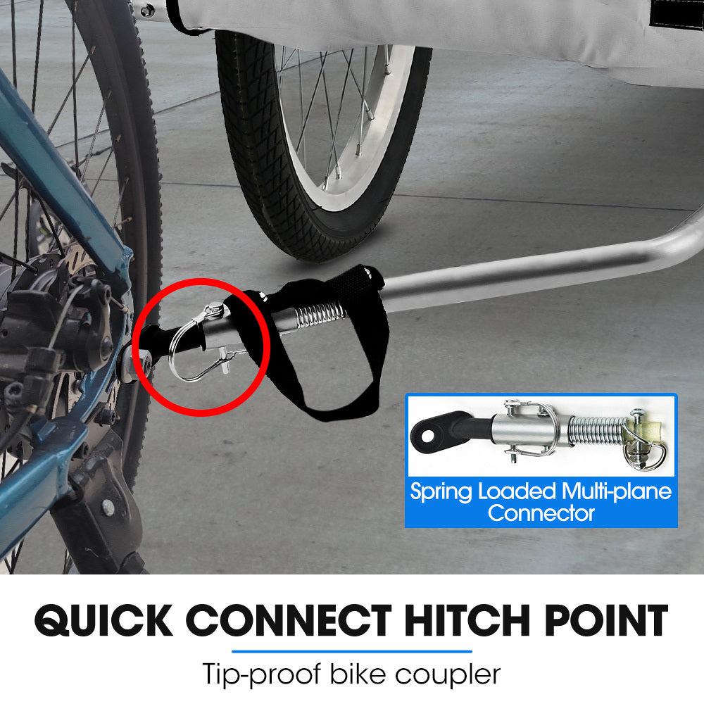 Bicycle Stands & Storage: TAG-ALONG Pet & Cargo Jogger Bike Trailer, Pull Behind Bicycle Trailer Carrier Stroller, Grey