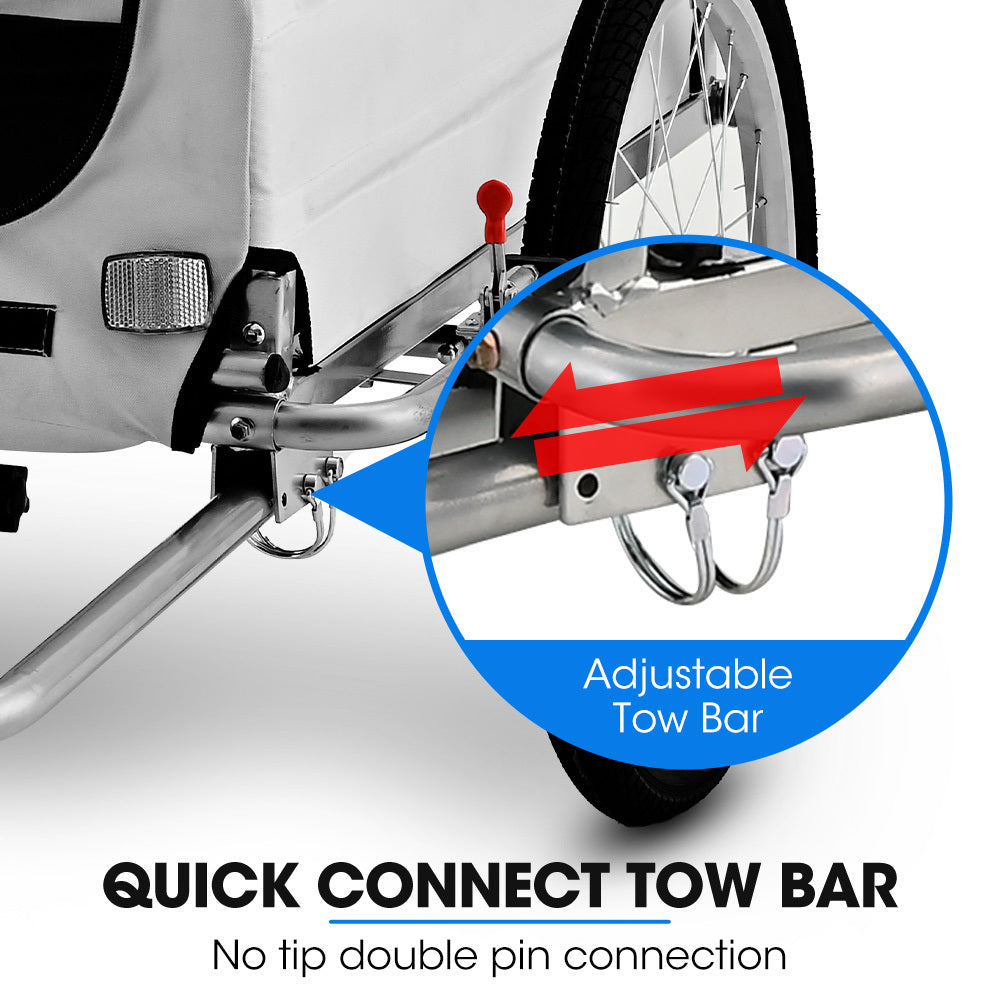 Bicycle Stands & Storage: TAG-ALONG Pet & Cargo Jogger Bike Trailer, Pull Behind Bicycle Trailer Carrier Stroller, Grey
