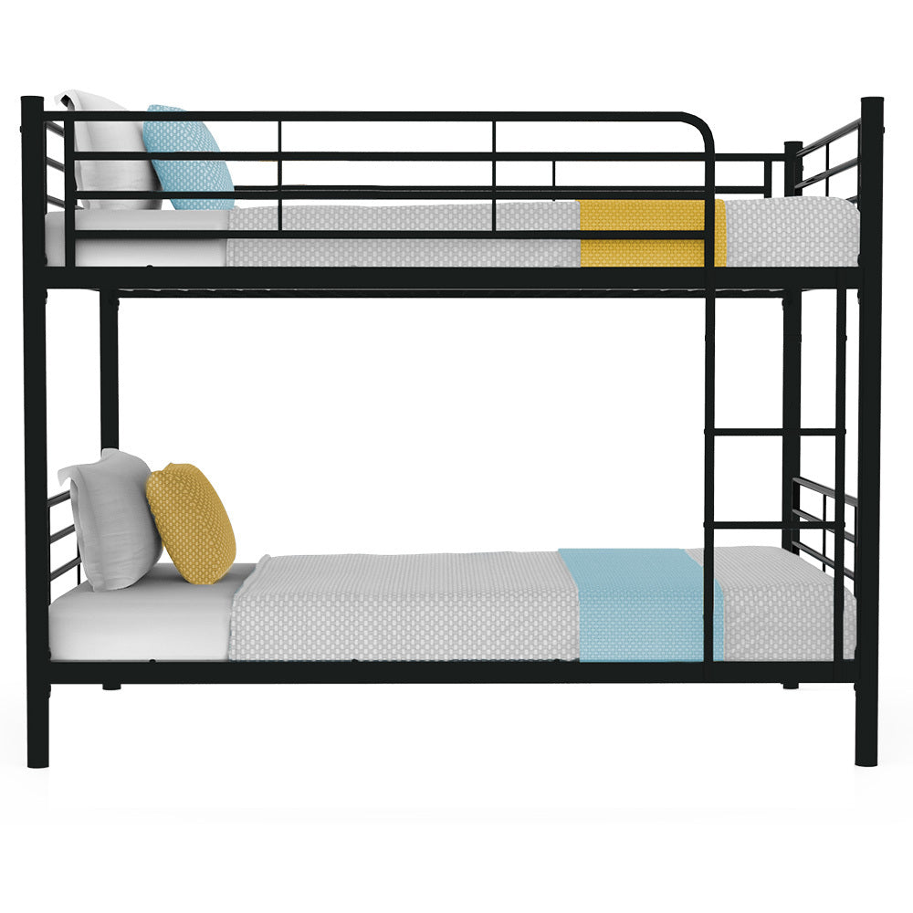 Beds & Bed Frames: Kingston Slumber 2in1 King Single Metal Bunk Bed Frame, with Modular Design, Dark Matte Grey