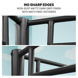 Beds & Bed Frames: Kingston Slumber 2in1 King Single Metal Bunk Bed Frame, with Modular Design, Dark Matte Grey