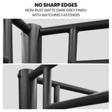 Beds & Bed Frames: Kingston Slumber Metal Single over Double Bunk Bed Frame, Dark Matte Grey