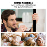 Beds & Bed Frames: Kingston Slumber 2in1 Single Metal Bunk Bed Frame, with Modular Design, Dark Matte Grey
