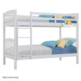 Beds & Bed Frames: Kingston Slumber Wooden Kids Bunk Bed Frame, with Modular Design that can convert to 2 Single, White