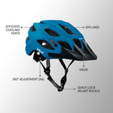 Bicycle Helmets: VALK Mountain Bike Helmet Small 54-56cm MTB Bicycle Cycling Safety Accessories