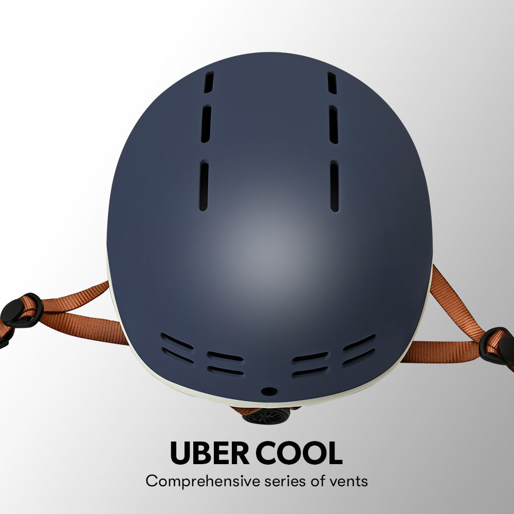 Bicycle Helmets: VALK Retro Bike Helmet, 56-61cm S, M, L Universal Dial Fit System, Shadow Navy