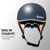 Bicycle Helmets: VALK Retro Bike Helmet, 56-61cm S, M, L Universal Dial Fit System, Shadow Navy