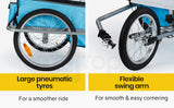 Bicycle Stands & Storage: Tag-along Kids Bike Trailer Child Bicycle Pram Stroller Children Jogger Blue