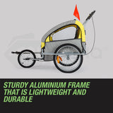 Bicycle Stands & Storage: Tag-along Kids Bike Trailer Bicycle Pram Stroller Children Jogger Yellow