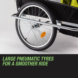Bicycle Stands & Storage: Tag-along Kids Bike Trailer Bicycle Pram Stroller Children Jogger Yellow
