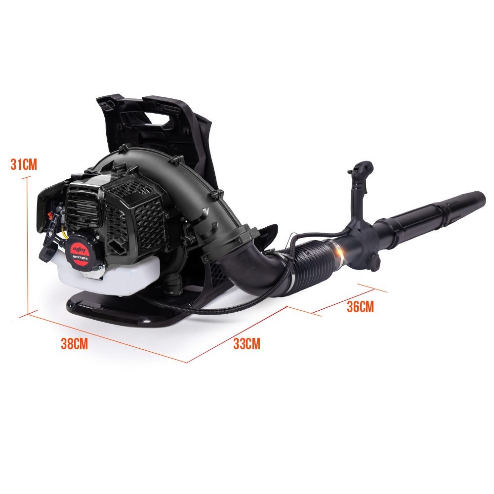 Leaf Blowers: MTM 65CC Petrol Backpack Leaf Blower - Commercial 2 Stroke Garden Yard Tool Back
