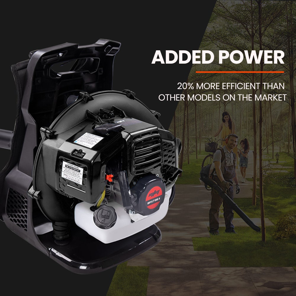 Leaf Blowers: MTM 65CC Petrol Backpack Leaf Blower - Commercial 2 Stroke Garden Yard Tool Back