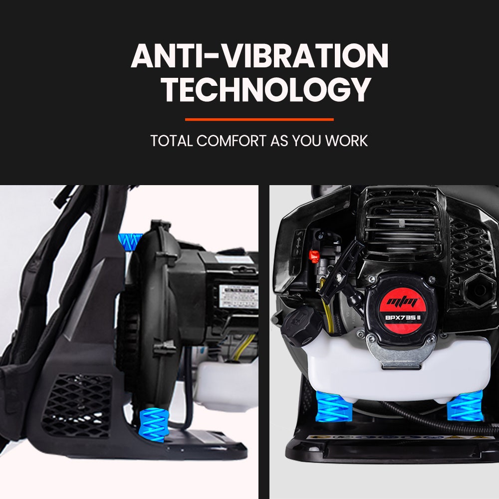 Leaf Blowers: MTM 65CC Petrol Backpack Leaf Blower - Commercial 2 Stroke Garden Yard Tool Back