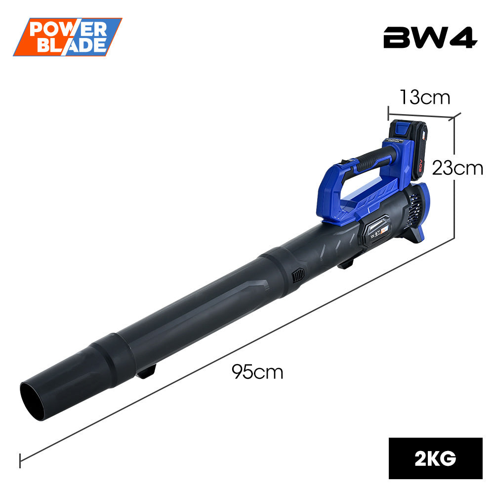 Leaf Blowers: POWERBLADE BW4 20V Cordless Electric Leaf Blower Kit, with Battery and Fast Charger